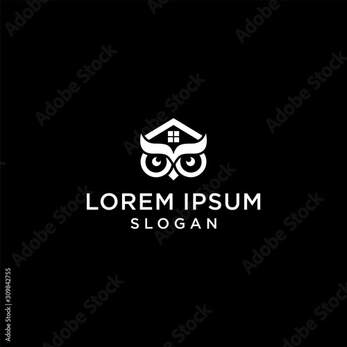 owl logo simple premium