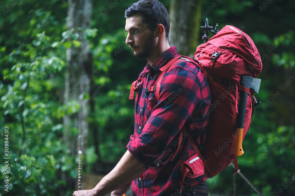 Fototapeta premium Cute Dog and Old Broken Motorbike