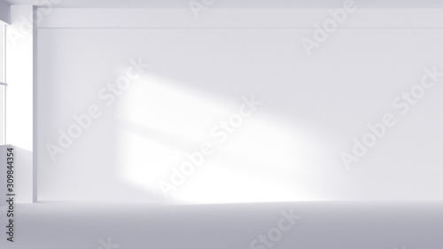 Wallpaper Mural Empty Room Interior White Background. 3d Render Illustration Torontodigital.ca