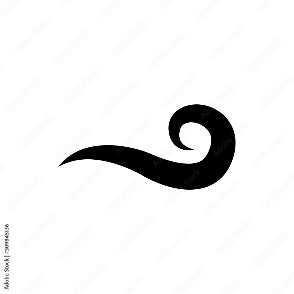 Wind icon, logo isolated on white background Wind icon, logo isolated on white background