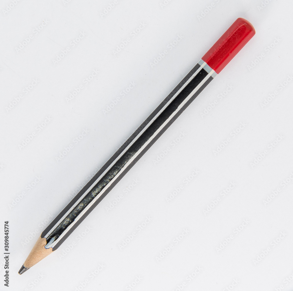 Red pencil perfect for drawing at school Red pencil perfect for drawing at school
