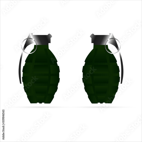 Activated hand grenade. Image represents explosive state, terror alert, aggression, war, mental tension, revolution.