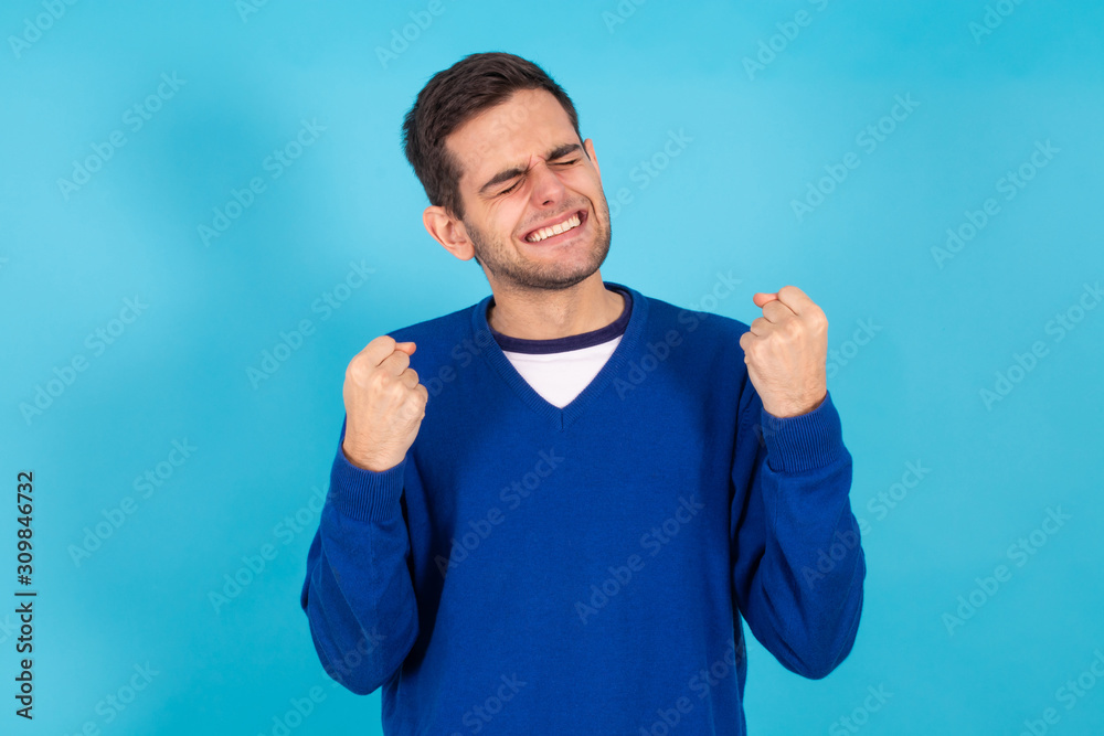 young man isolated on color background young man isolated on color background