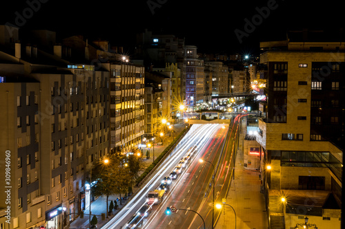 Long exposure photo of a Spanish city