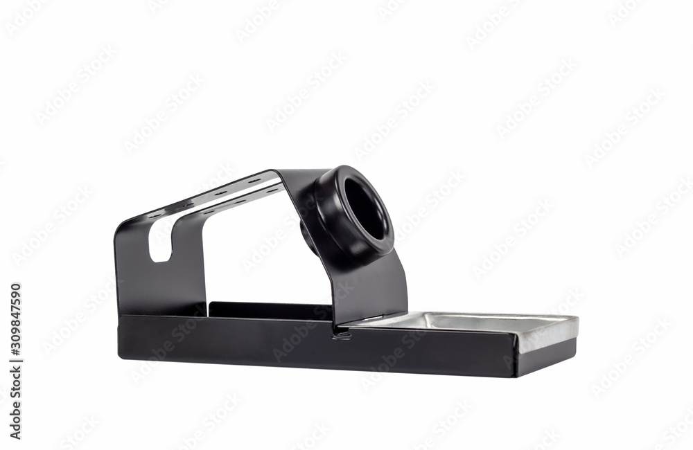 Metal stand for soldering iron electronic tool. Metal stand for soldering iron electronic tool.