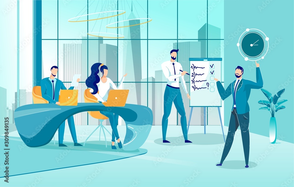 Project Business Team Progress Report Conference. Stock Vector Adobe