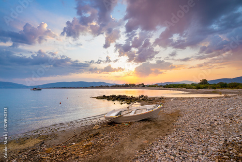 Haraki Beach Rhodes Greece Sunset