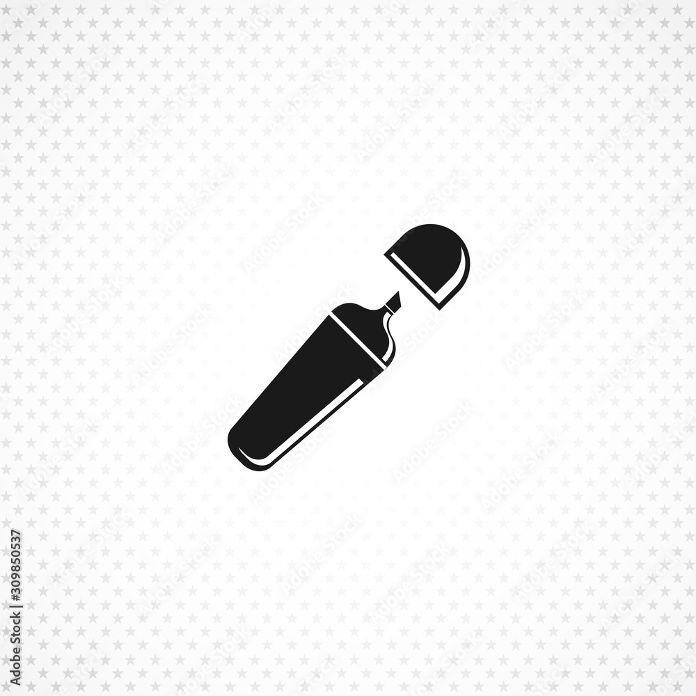 waterproof marking pen vector icon on white background waterproof marking pen vector icon on white background
