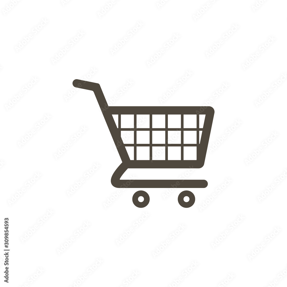 Basic RGBTrolley icon. Shopping Cart Icon. Shopping cart illustration for web, mobile apps. Shopping cart trolley icon vector