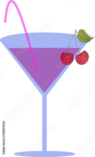 Cocktail and cherry