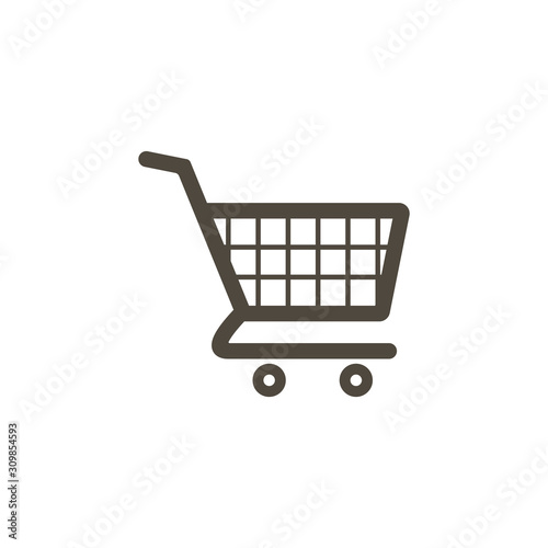 Basic RGBTrolley icon. Shopping Cart Icon. Shopping cart illustration for web, mobile apps. Shopping cart trolley icon vector