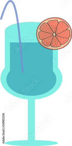 Cocktail with grapefruit.