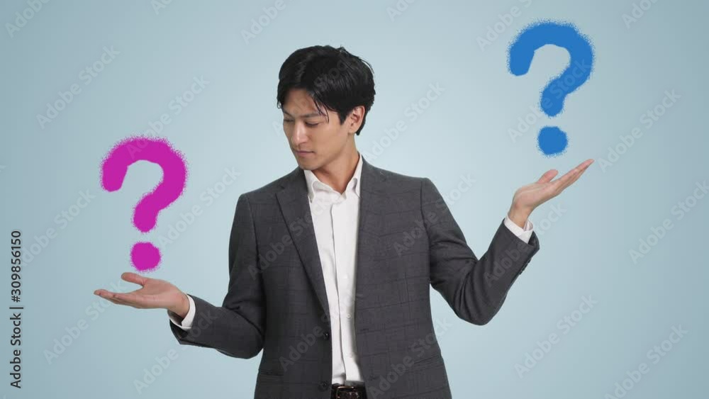 比べる男性 比べる男性