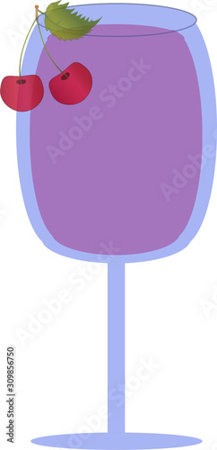 Cocktail and cherry.