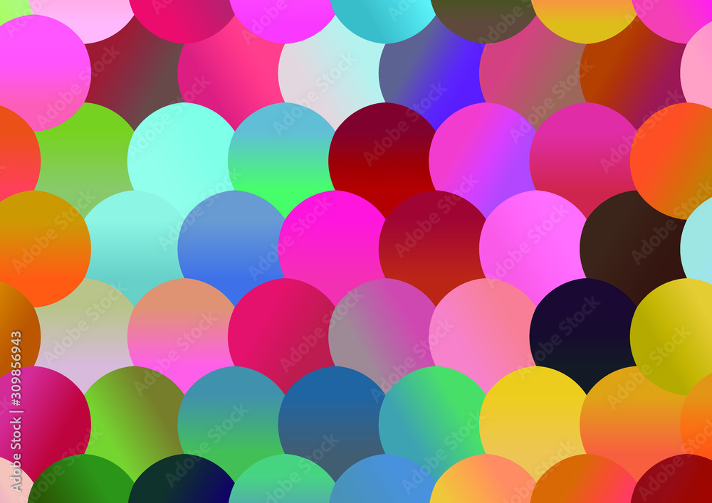 Abstract background of vector bubbles or circles with halftones