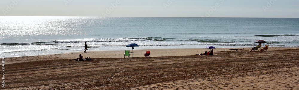 beach of Guardamar del Segura, Alicante. Spain. Europe. September 25, 2019