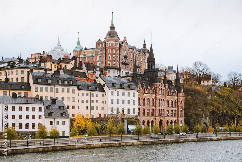 Stockholm Sodermalm district in fall, Sweden, Scandinavia