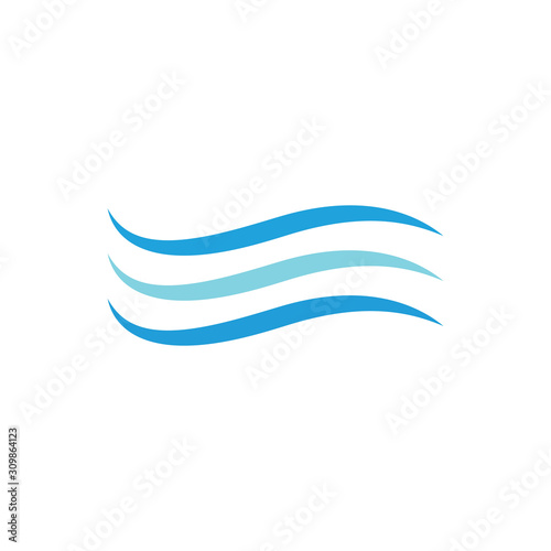 Wallpaper Mural Waves Logo Template vector symbol Torontodigital.ca