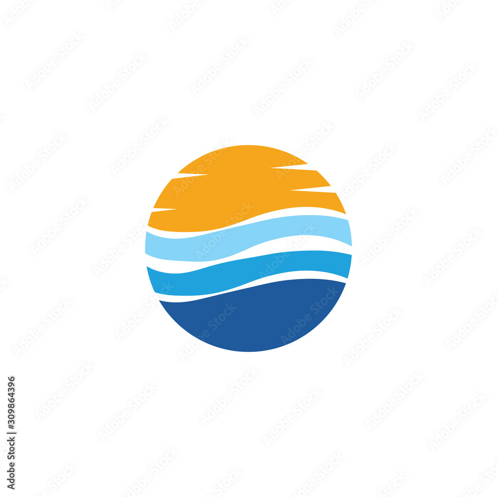 Waves Logo Template vector symbol Waves Logo Template vector symbol