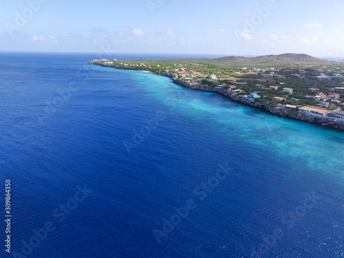 Aerial view of Curaçao Westpunt, Caribbean