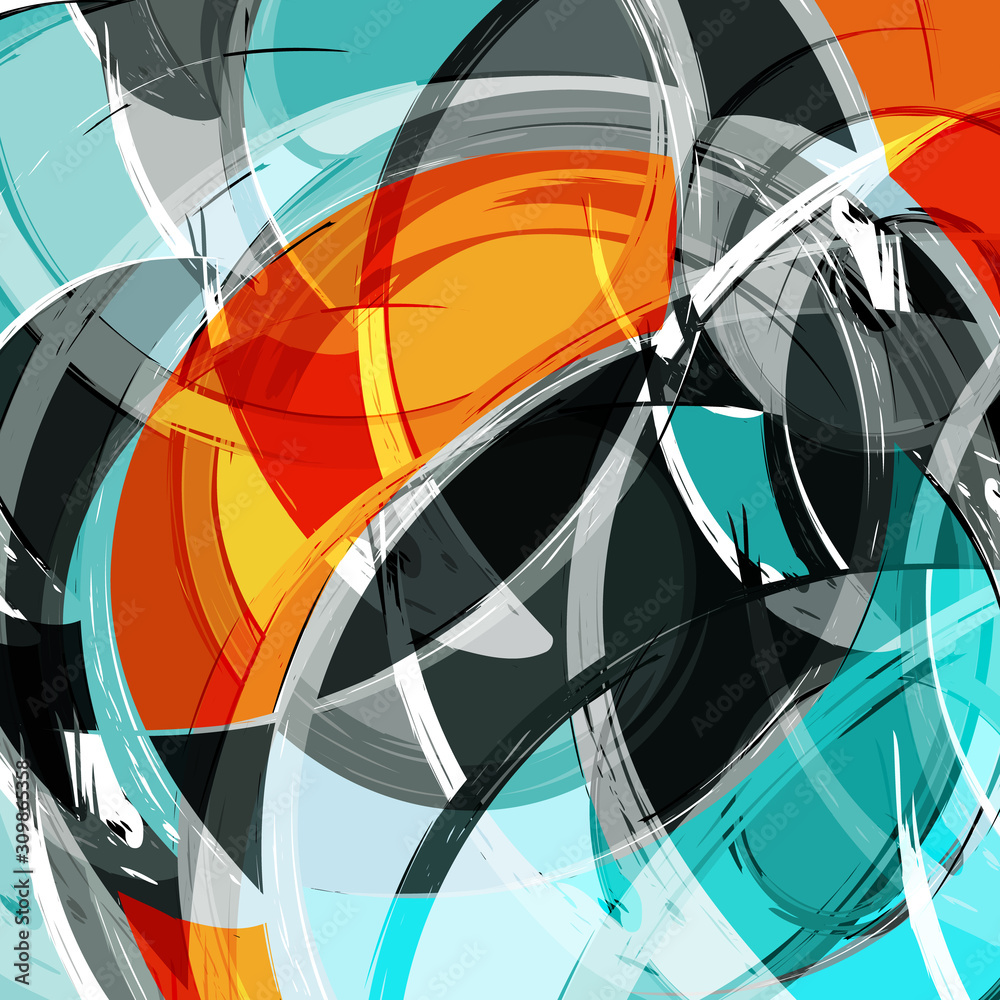 Fototapeta premium abstract color pattern in graffiti style quality illustration for your design