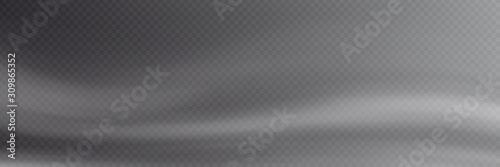 Fog on transparent background, panoramic image, vector background, EPS10