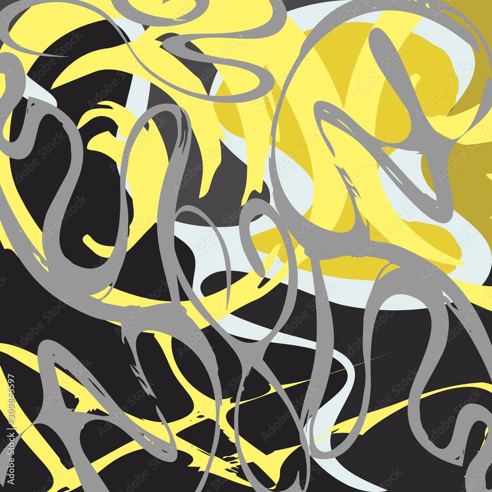 Naklejka premium Abstract geometric colored background in the style of graffiti. Qualitative illustration for your design.
