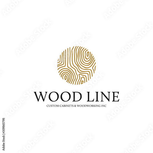wood logo design inspiration, vector eps 10