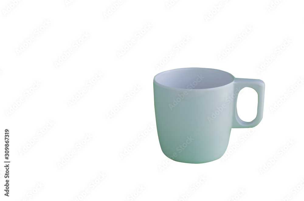 White ceramic glass isolated from white background. White ceramic glass isolated from white background.