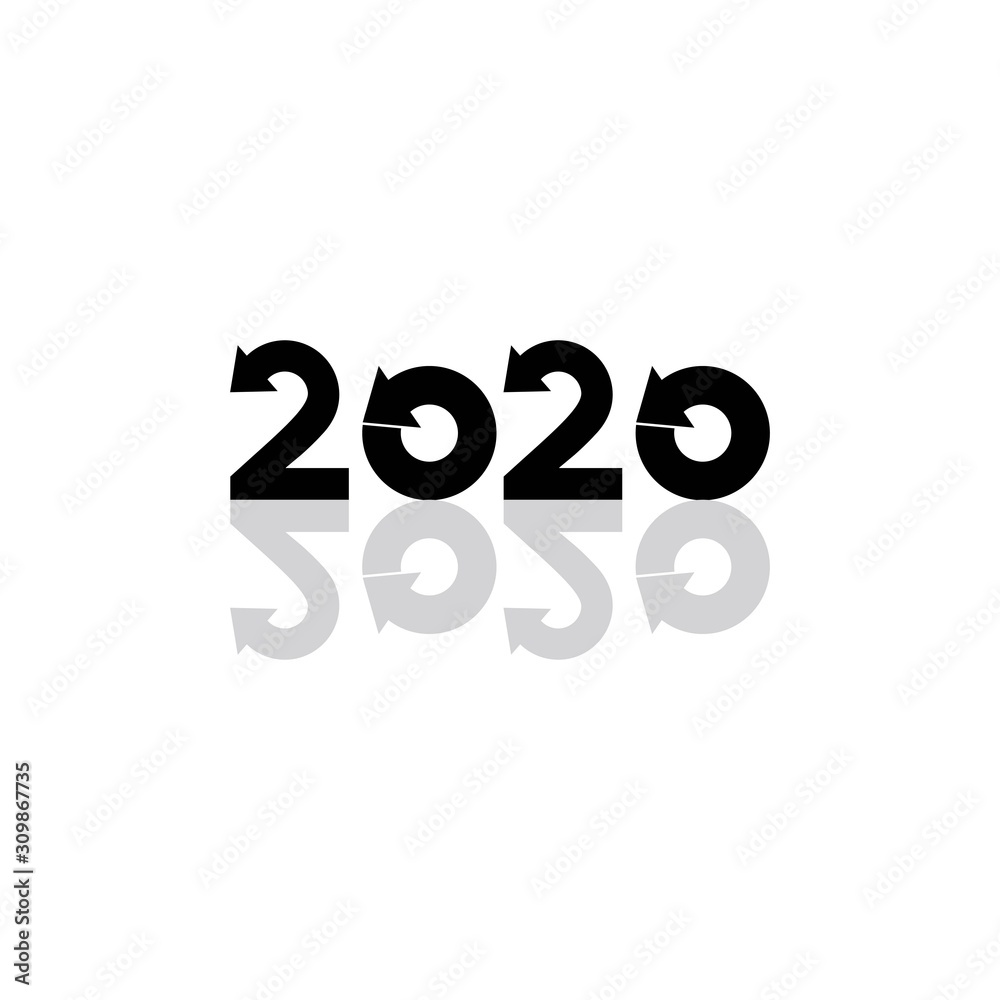 Happy new year 2020 vector icon design Happy new year 2020 vector icon design