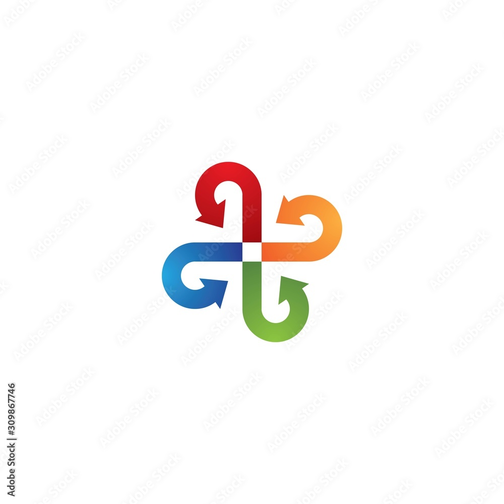 Arrows vector illustration icon logo template design Arrows vector illustration icon logo template design