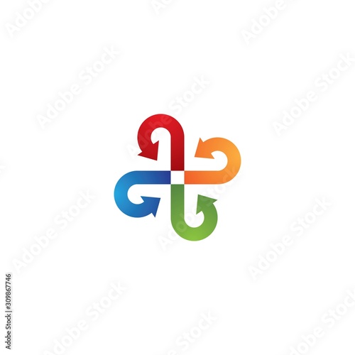 Fototapeta Naklejka Na Ścianę i Meble -  Arrows vector illustration icon logo template design