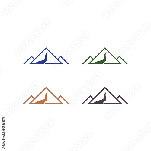 Mountain logo template icon design