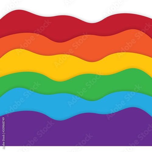 Rainbow pride logo template vector icon design © feri