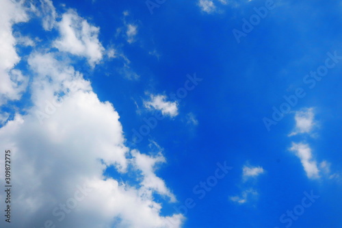 blue sky with white clouds