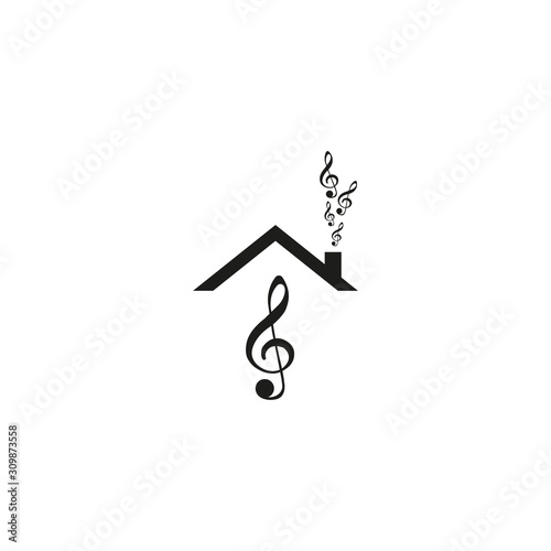 Musical note icon, music icon with not allowed sign. Musical note icon and block, forbidden, prohibit symbol. Vector illustration. eps 10