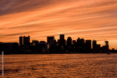 Boston Harbor a Sunset