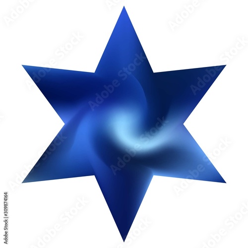 Colorful background in the form of hexagram.