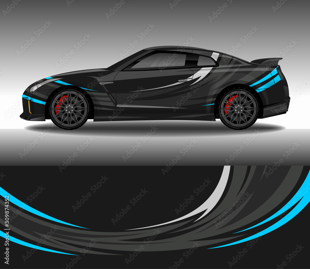 Car wrap decal design vector, custom livery race rally car vehicle sticker and tinting. Car wrap decal design vector, custom livery race rally car vehicle sticker and tinting.