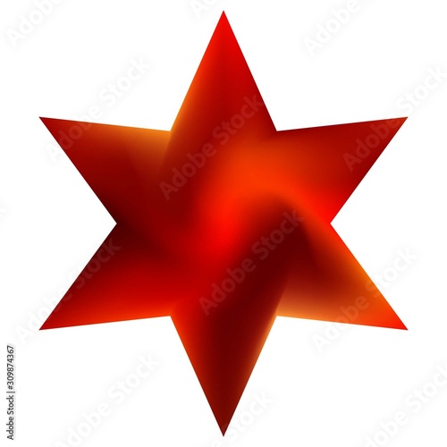 Blurred background in the form of hexagram.