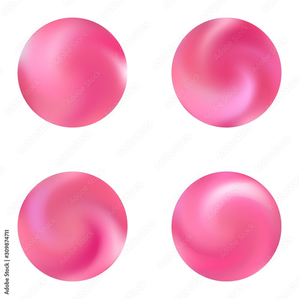 Set with round abstract blurred backgrounds.