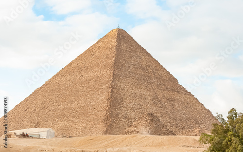 Great Egyptian pyramids in Giza  Cairo  Pyramid is a popular tourist destination in Egypt.