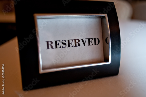 reserved sign