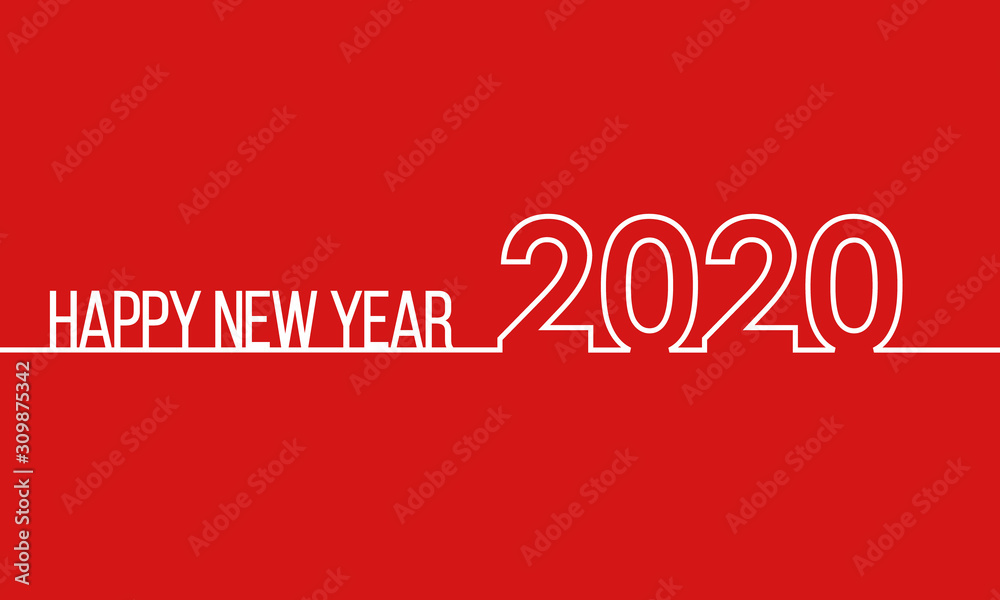 2020 happy new year, simple vector background or cover 2020 happy new year, simple vector background or cover