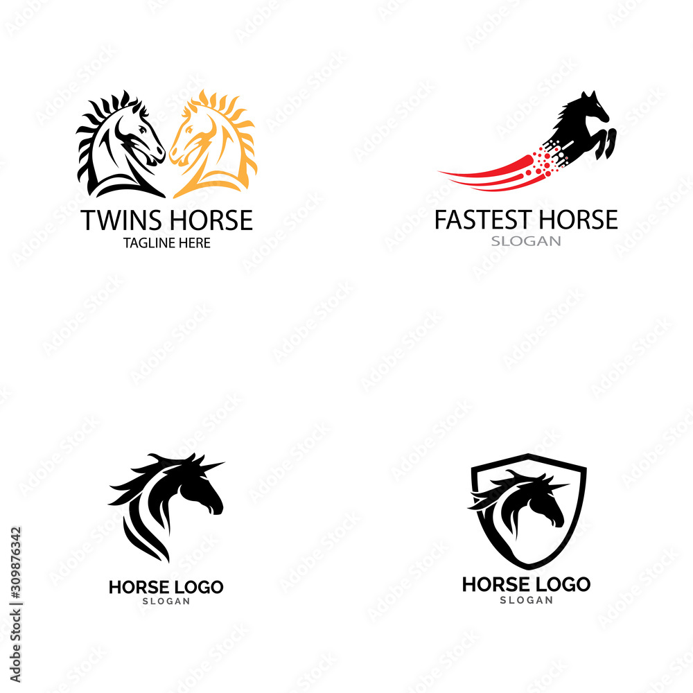 Fototapeta premium Horse Logo Template Vector illustration design