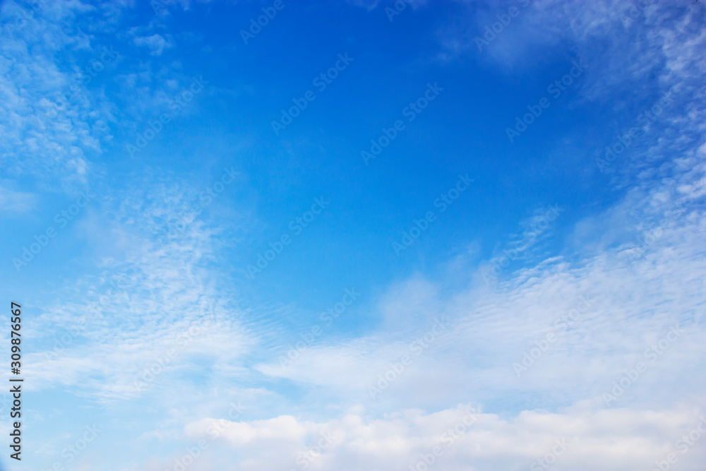 Blue sky background and white clouds soft focus, and copy space Blue sky background and white clouds soft focus, and copy space