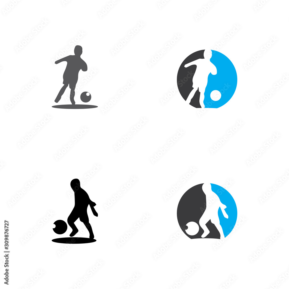 Fototapeta premium kids silhouettes concept playing with balls