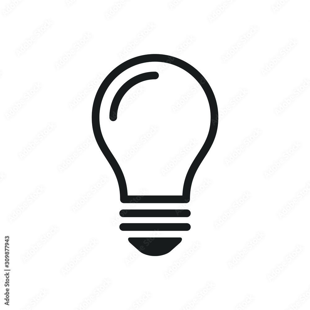 light bulb icon vector sign isolated for graphic and web design. glowing light bulb symbol template color editable on white background, Thin linear graphic Eps10. light bulb icon vector sign isolated for graphic and web design. glowing light bulb symbol template color editable on white background, Thin linear graphic Eps10.