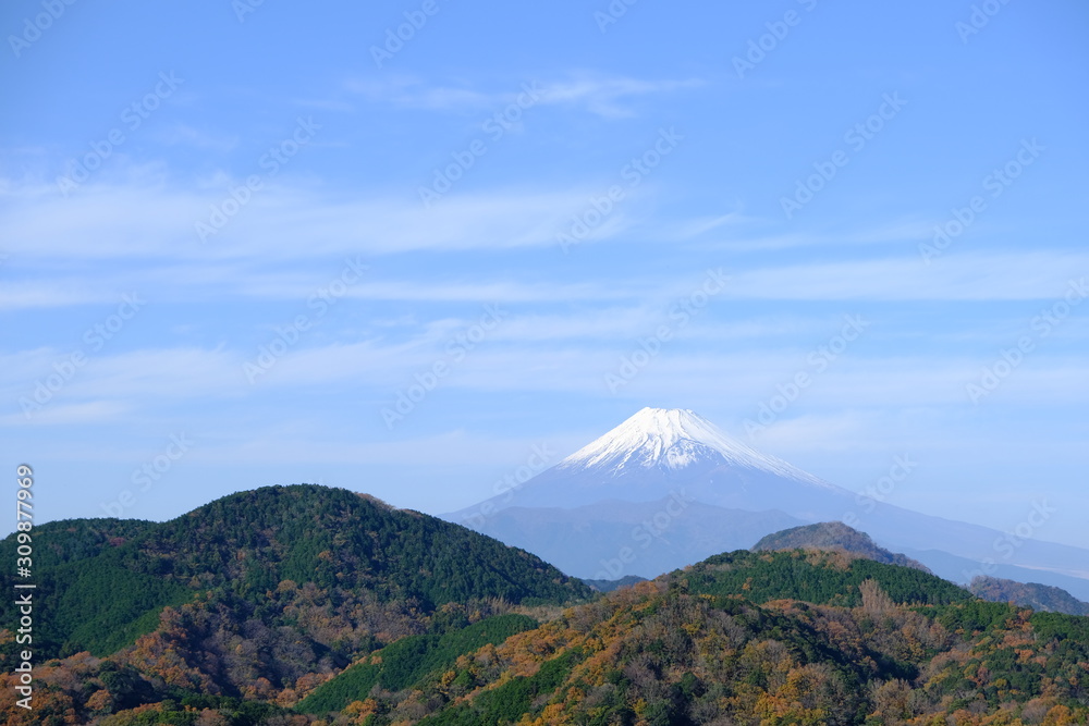 Mt. Fuji in blue sky