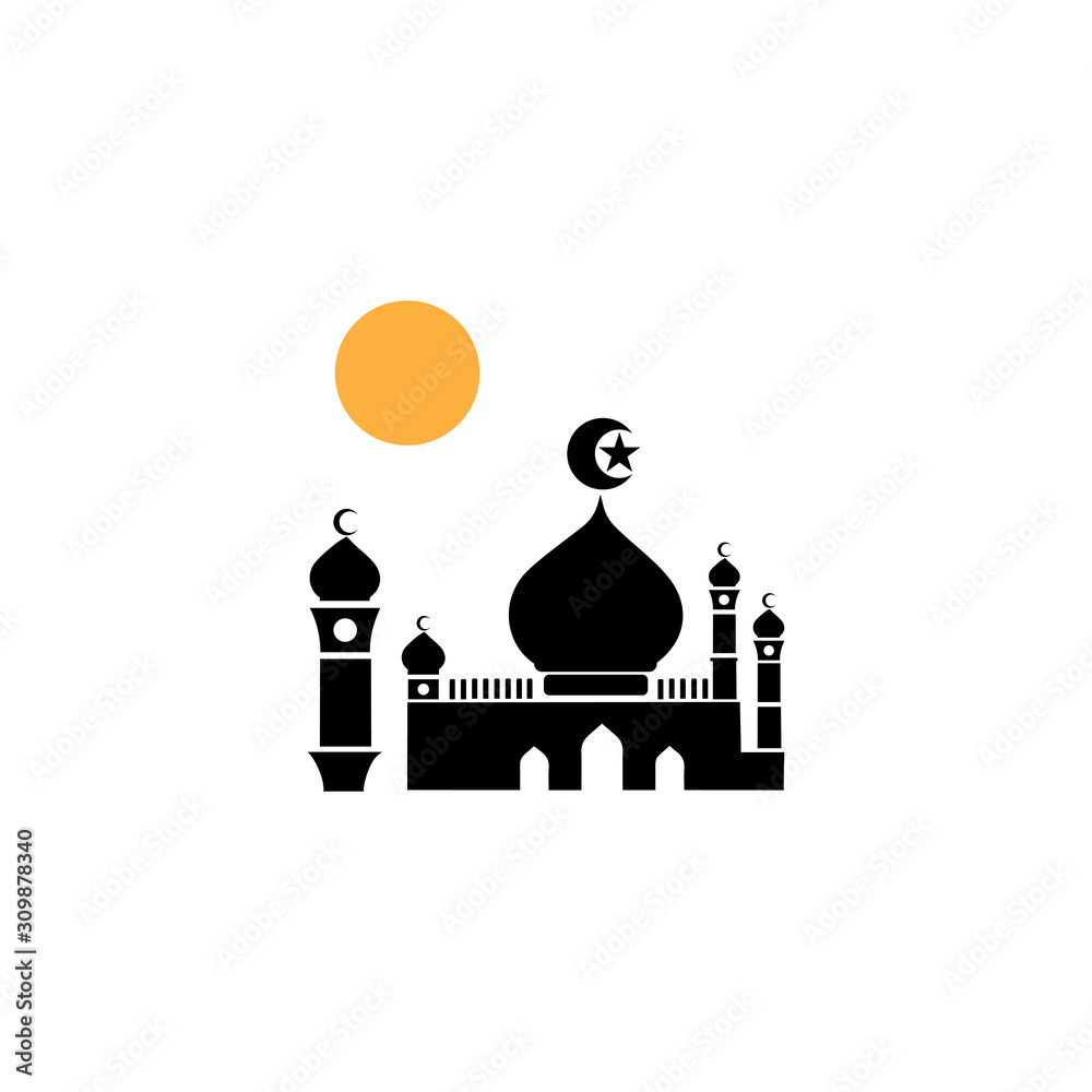 islamic mosque logo vector icon template islamic mosque logo vector icon template